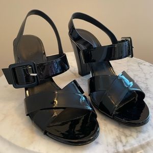 J Crew Patent Leather ankle Strap Heels, 7.5